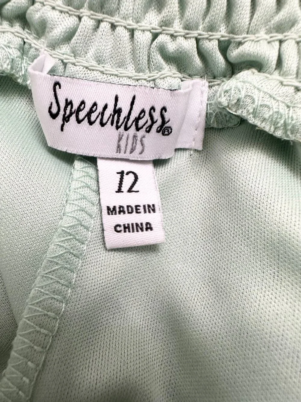 Speechles Kids Girls Skirt Outfit Set Green Floral Size 12 Sleeveless Pre-owned